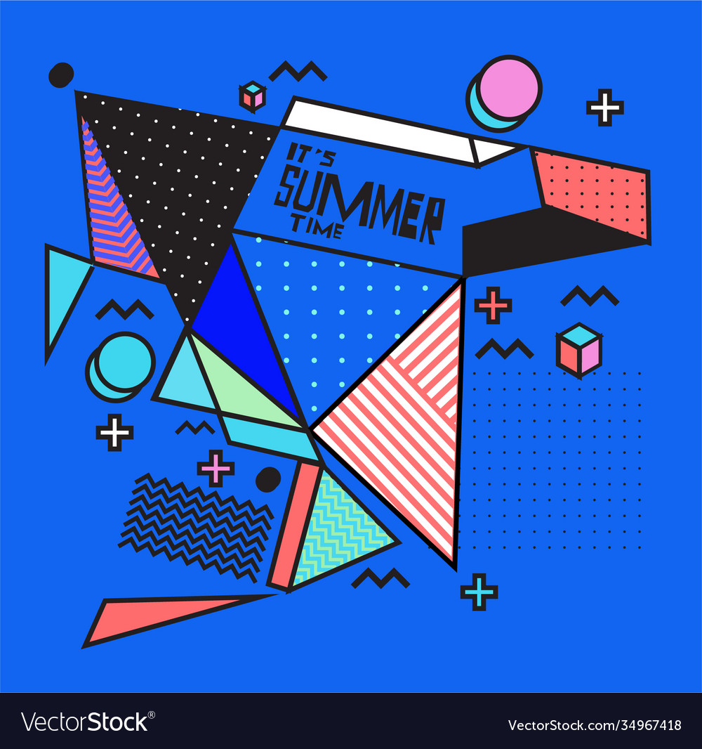 Triangle geometric forms for summer design event