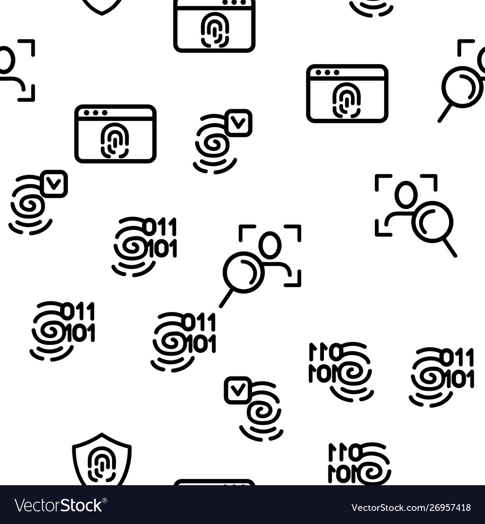 Verification id seamless pattern vector image Verification id seamless pattern