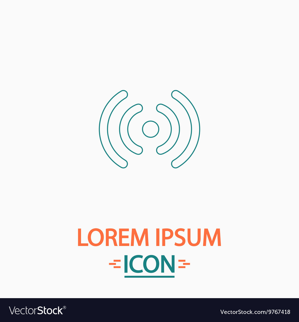 Wireless computer symbol vector image Wireless computer symbol