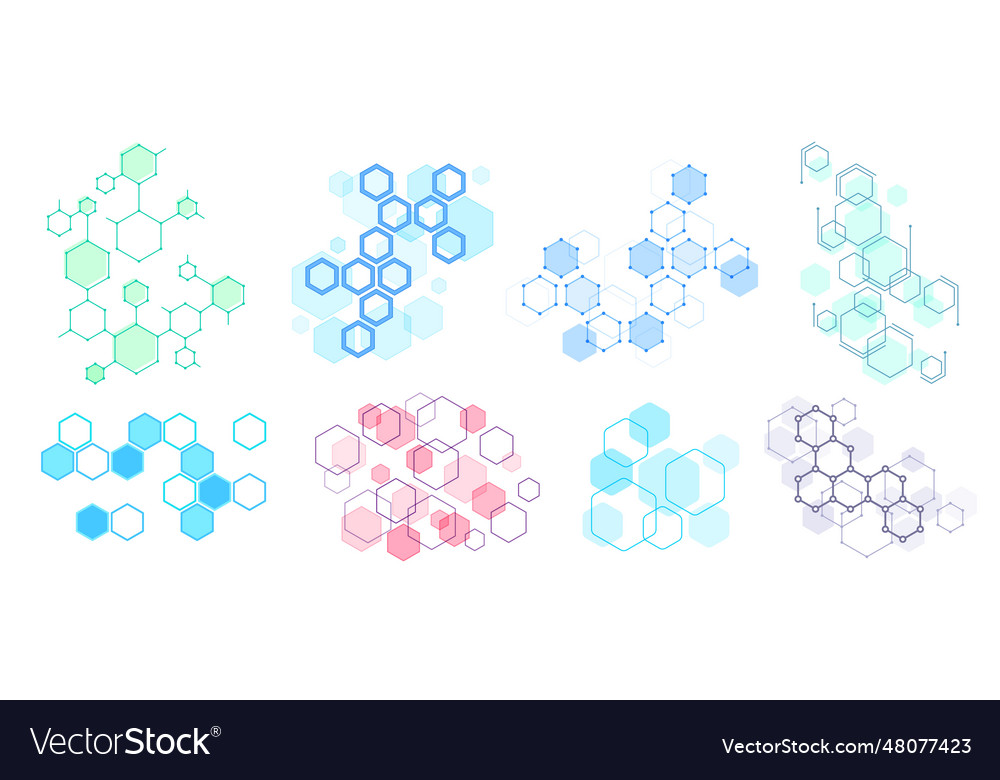 Abstract hexagonal structure futuristic Vector Image Abstract hexagonal structure futuristic