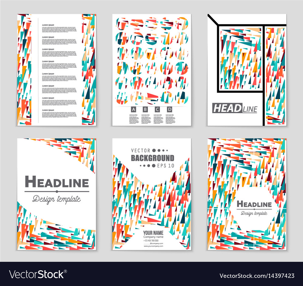Abstract layout background set for art