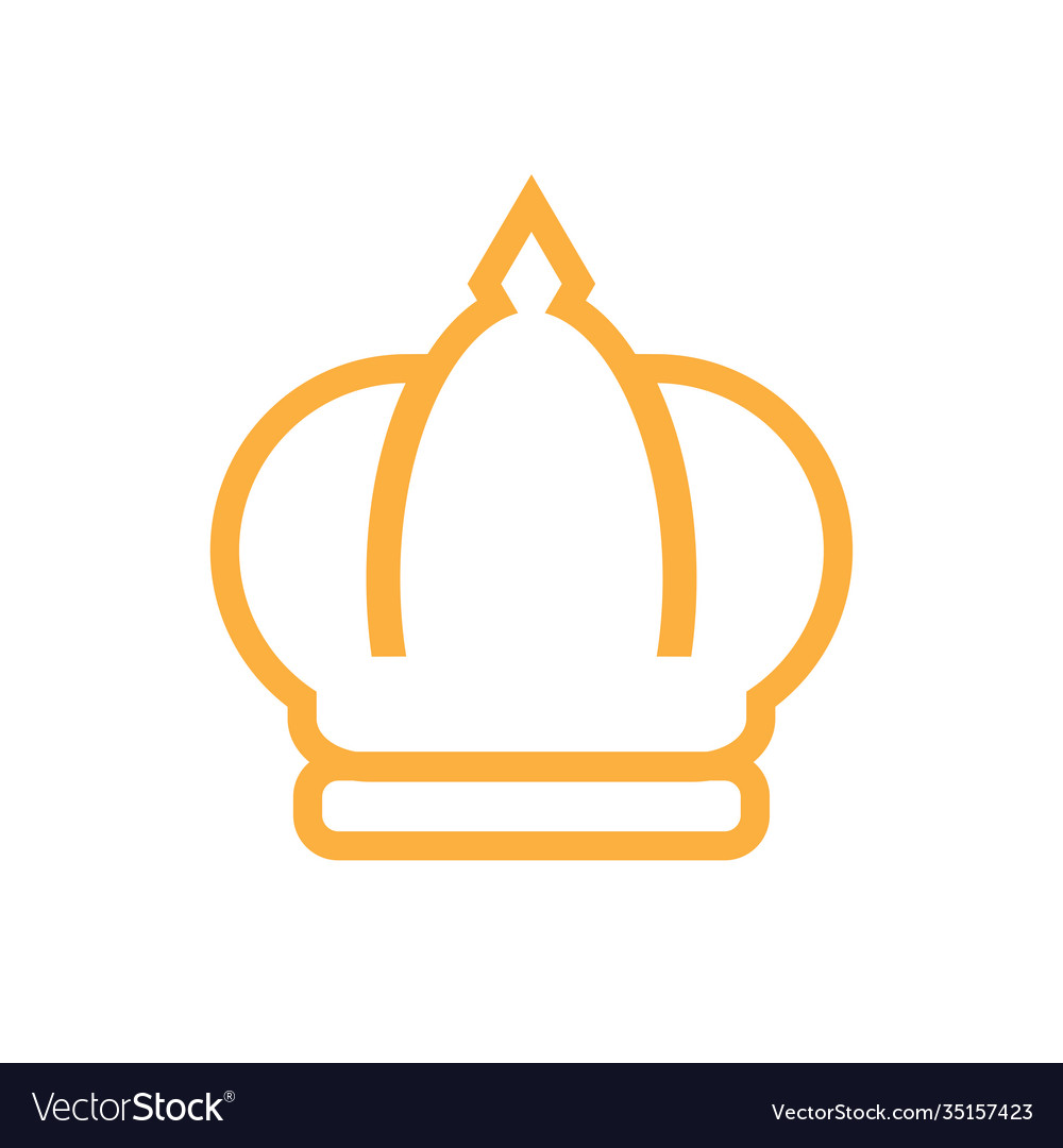 Crown icon design template isolated Royalty Free Vector