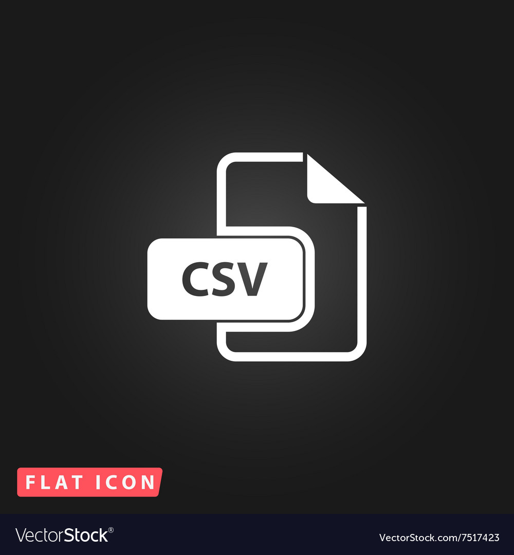 Csv extension text file type icon
