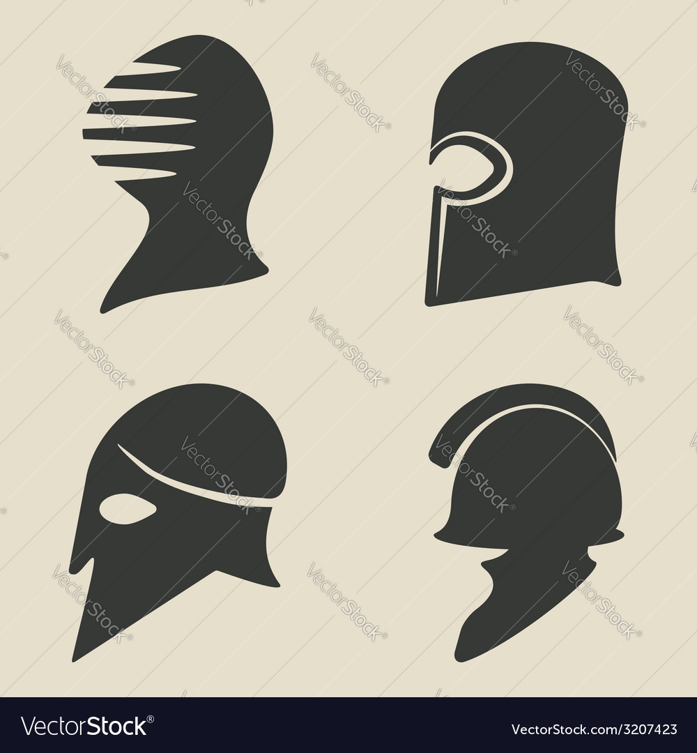 Helmet icon set