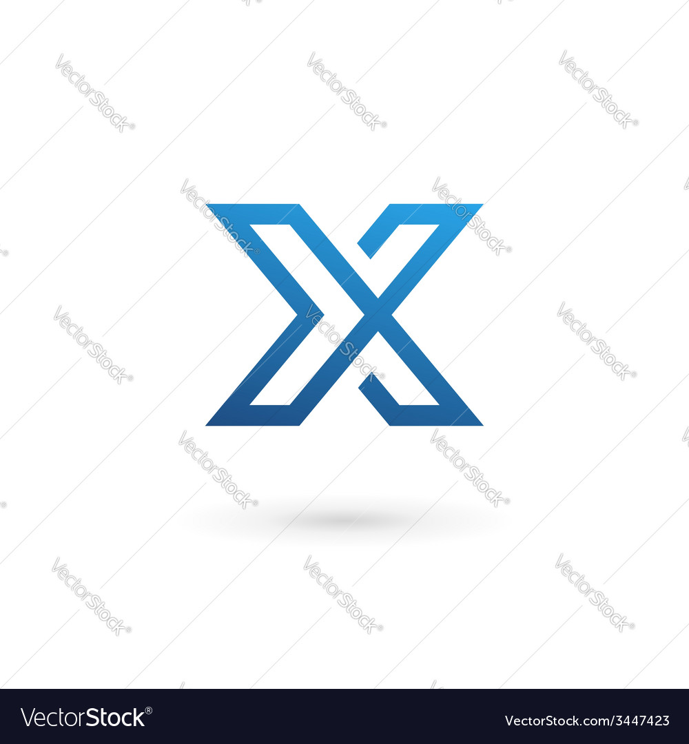 Letter X Logo Icon Design Template Elements Vector Image