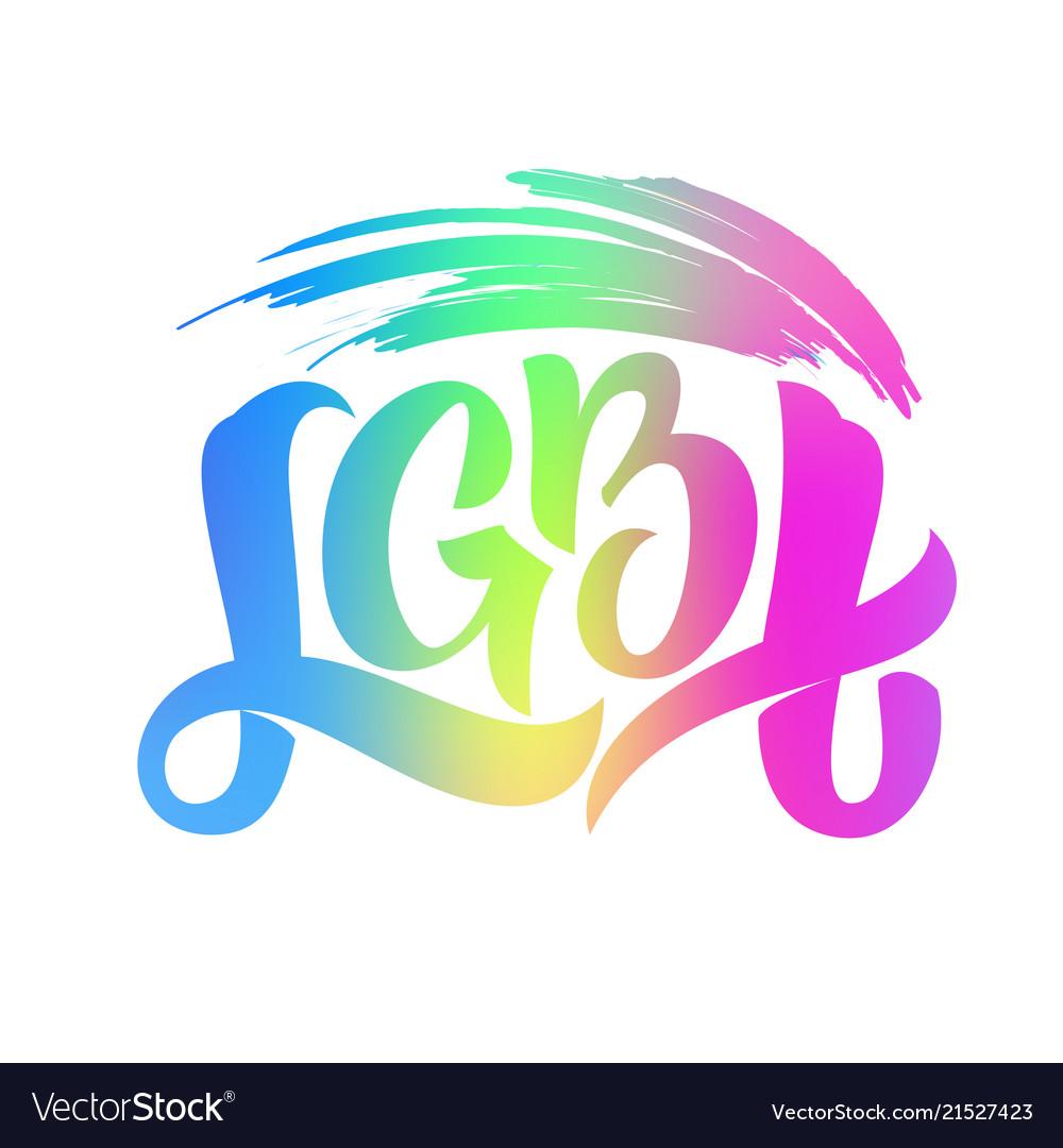 LGBT Rainbow Lettering Poster