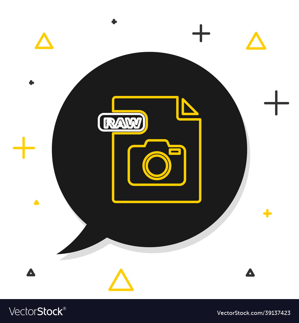 Line raw file document download button icon vector image Line raw file document download button icon