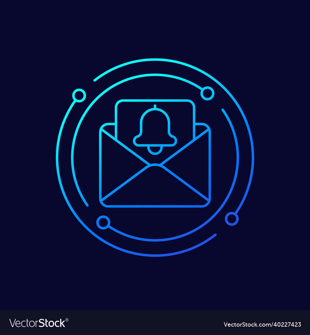 Mail notification line icon