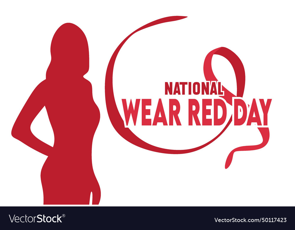 National wear red day february Royalty Free Vector Image