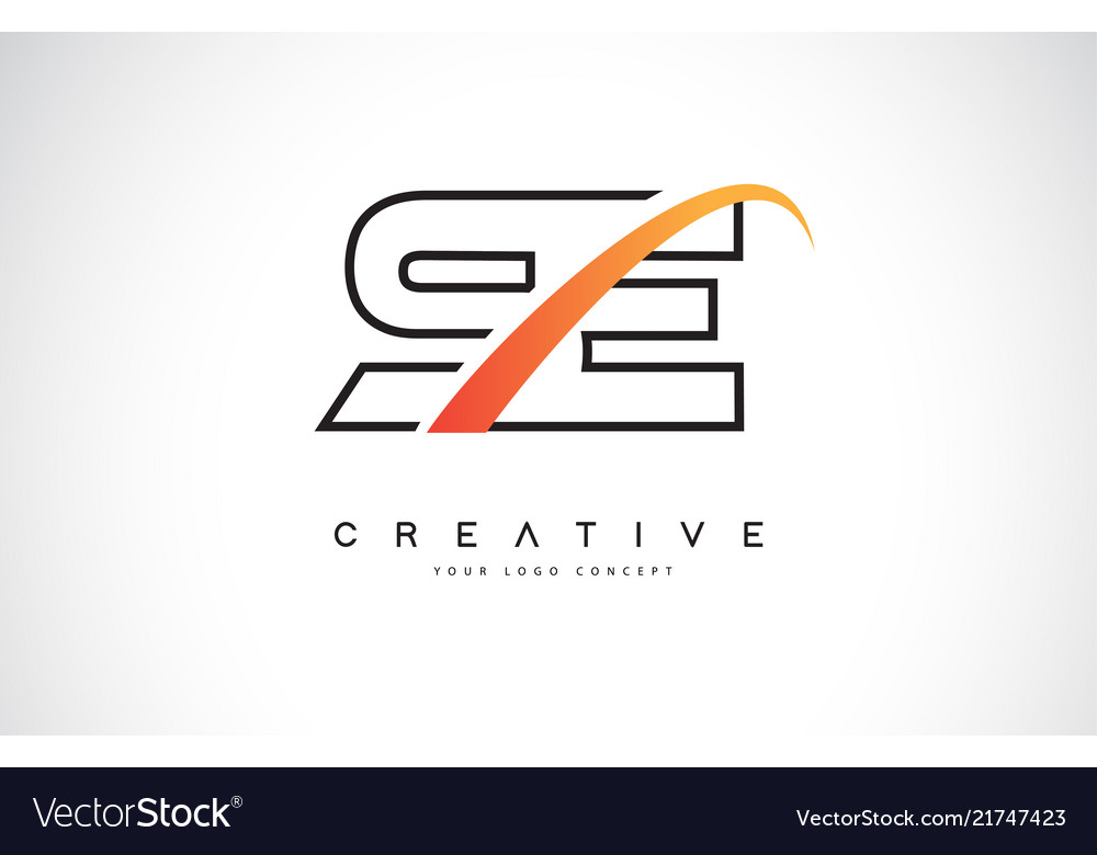 Se s e swoosh letter logo design with modern