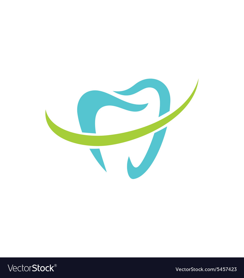 Teeth dentist care abstract logo Royalty Free Vector Image