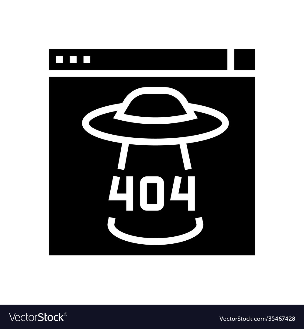 404 internet web page error glyph icon