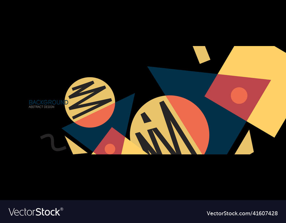 Abstract background blocks lines triangles vector image Abstract background blocks lines triangles