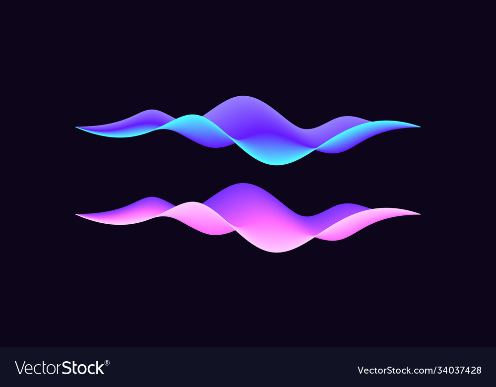 Abstract wave shape for voice recognition system vector image Abstract wave shape for voice recognition system