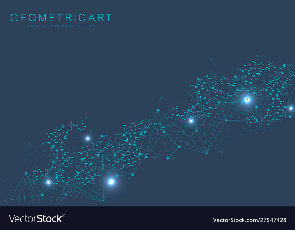 Big data visualization background modern Vector Image Big data visualization background modern