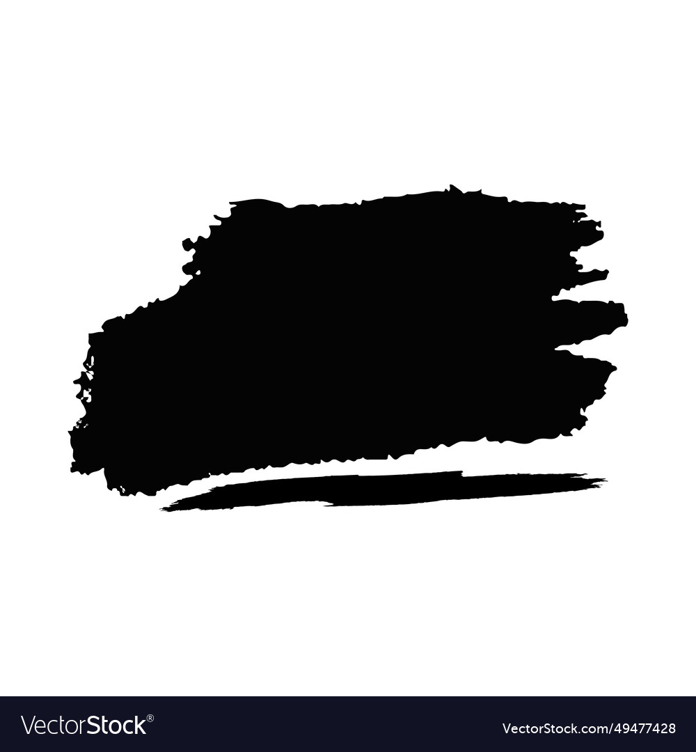 Black paint ink brush stroke line or texture Vector Image