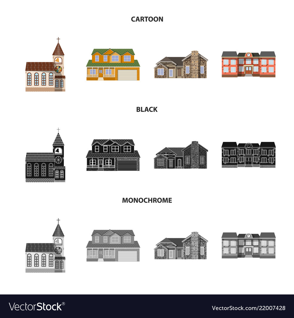 Building and front symbol vector image Building and front symbol