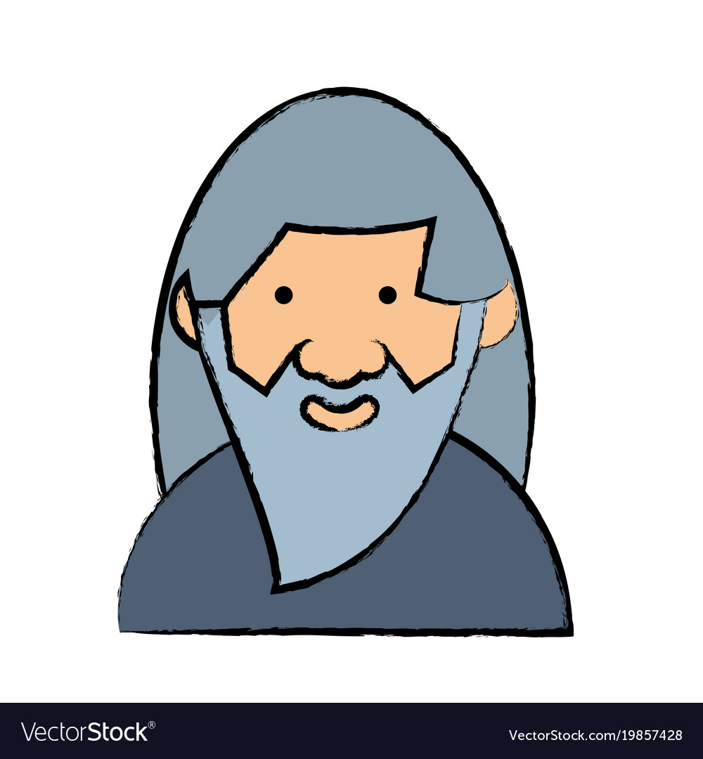 Cartoon Old Man Icon Royalty Free Vector Image