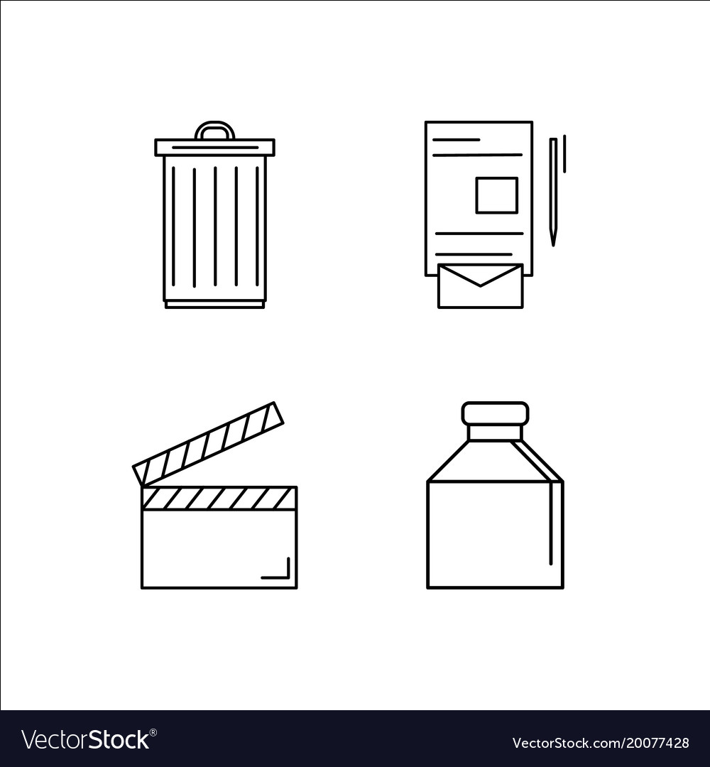 Design und Studio einfache lineare Icon-Setsimple