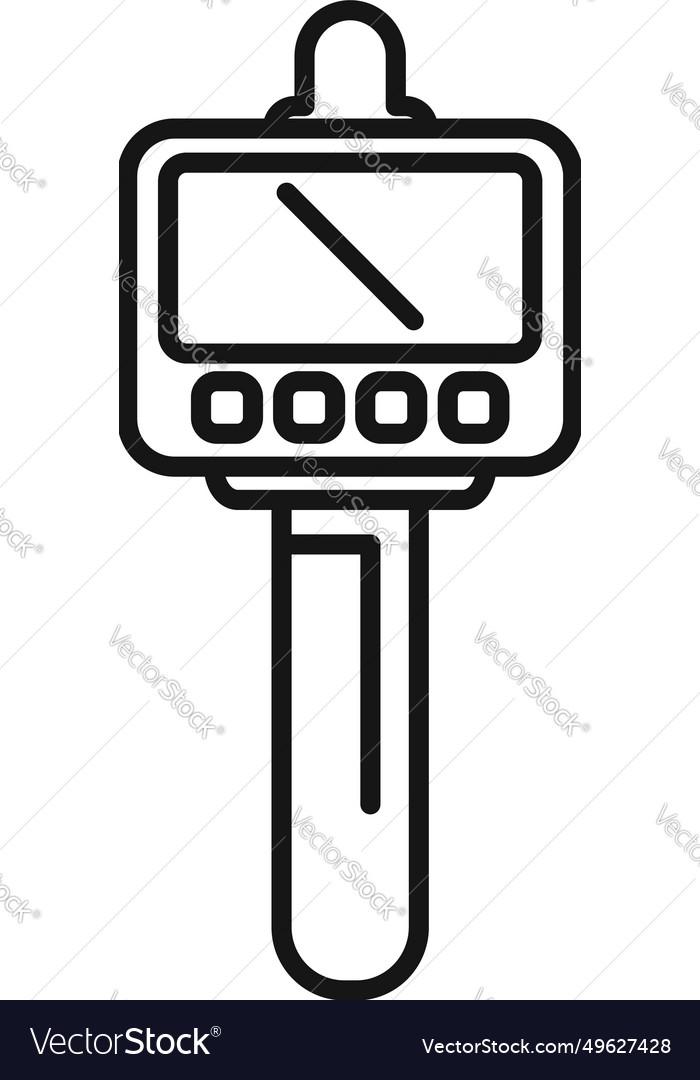 Digital speed radar icon outline tool Royalty Free Vector