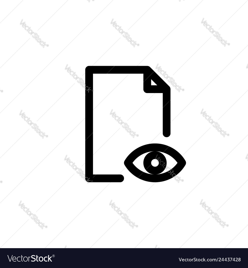 Document reader icon with line style vector image Document reader icon with line style