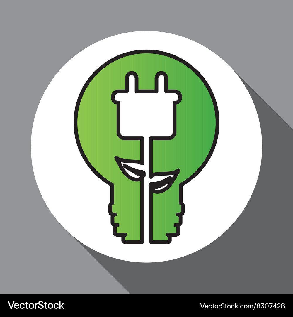Eco plug design Royalty Free Vector Image - VectorStock
