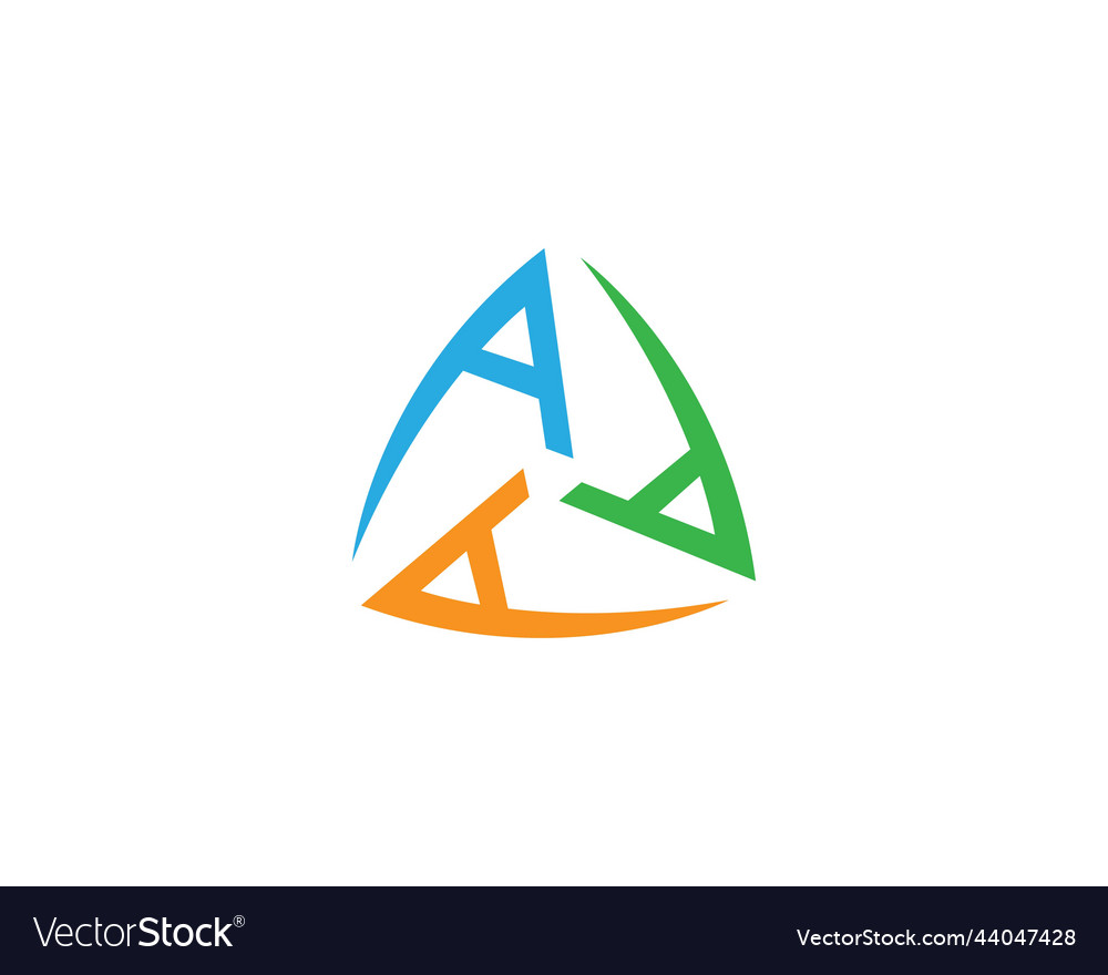 Letter aaa and 3a logo design Royalty Free Vector Image