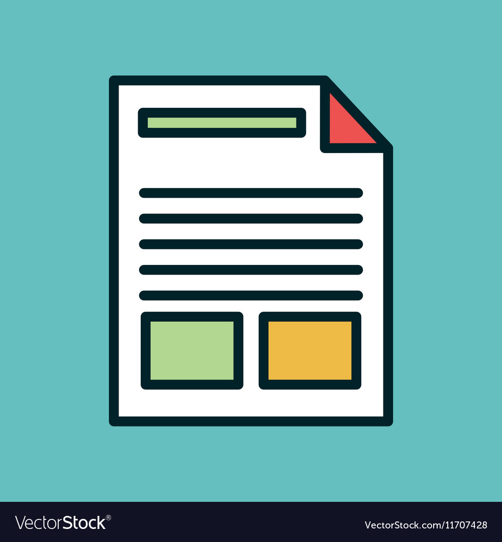 Paper document file isolated icon