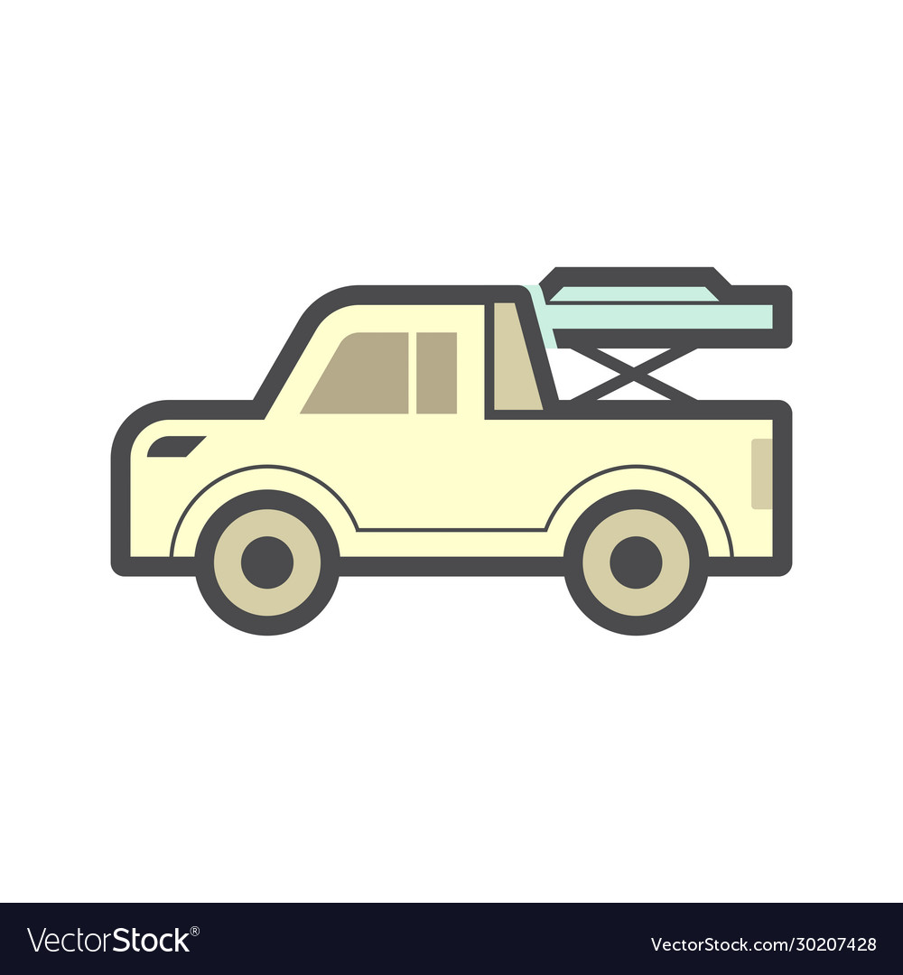 Pickup Zubehör Icon vector image Pickup Zubehör Icon
