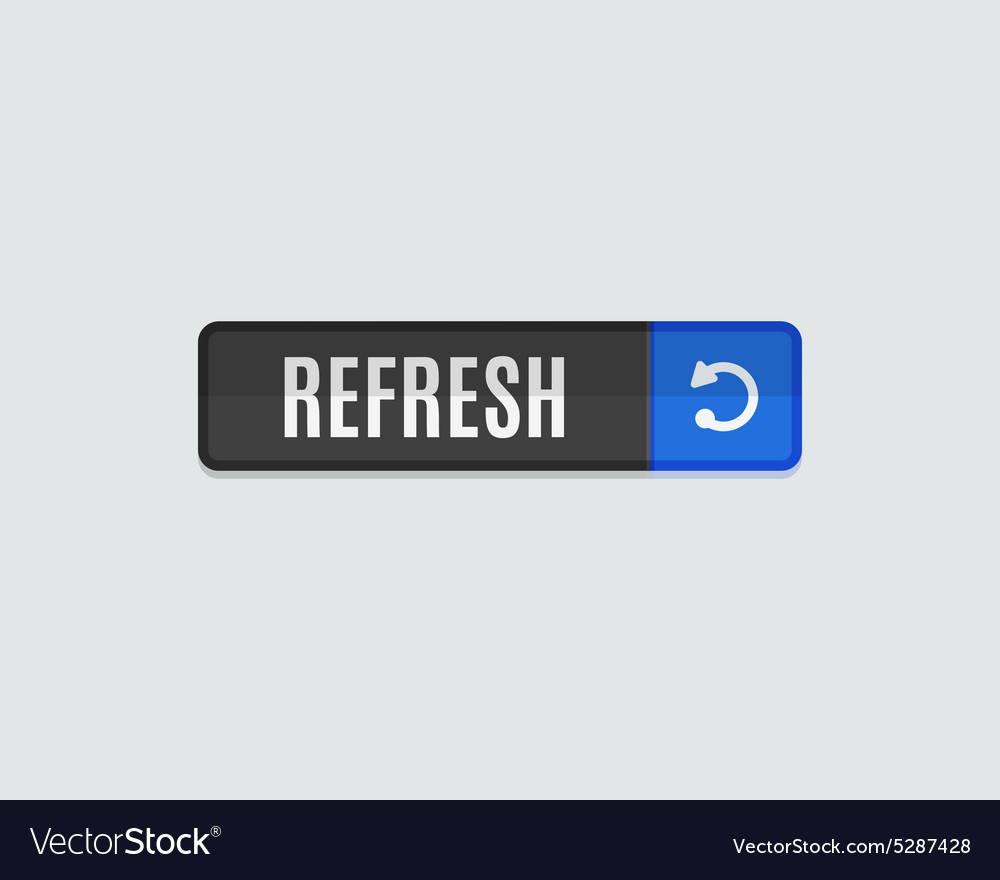Refresh web button flat modern design
