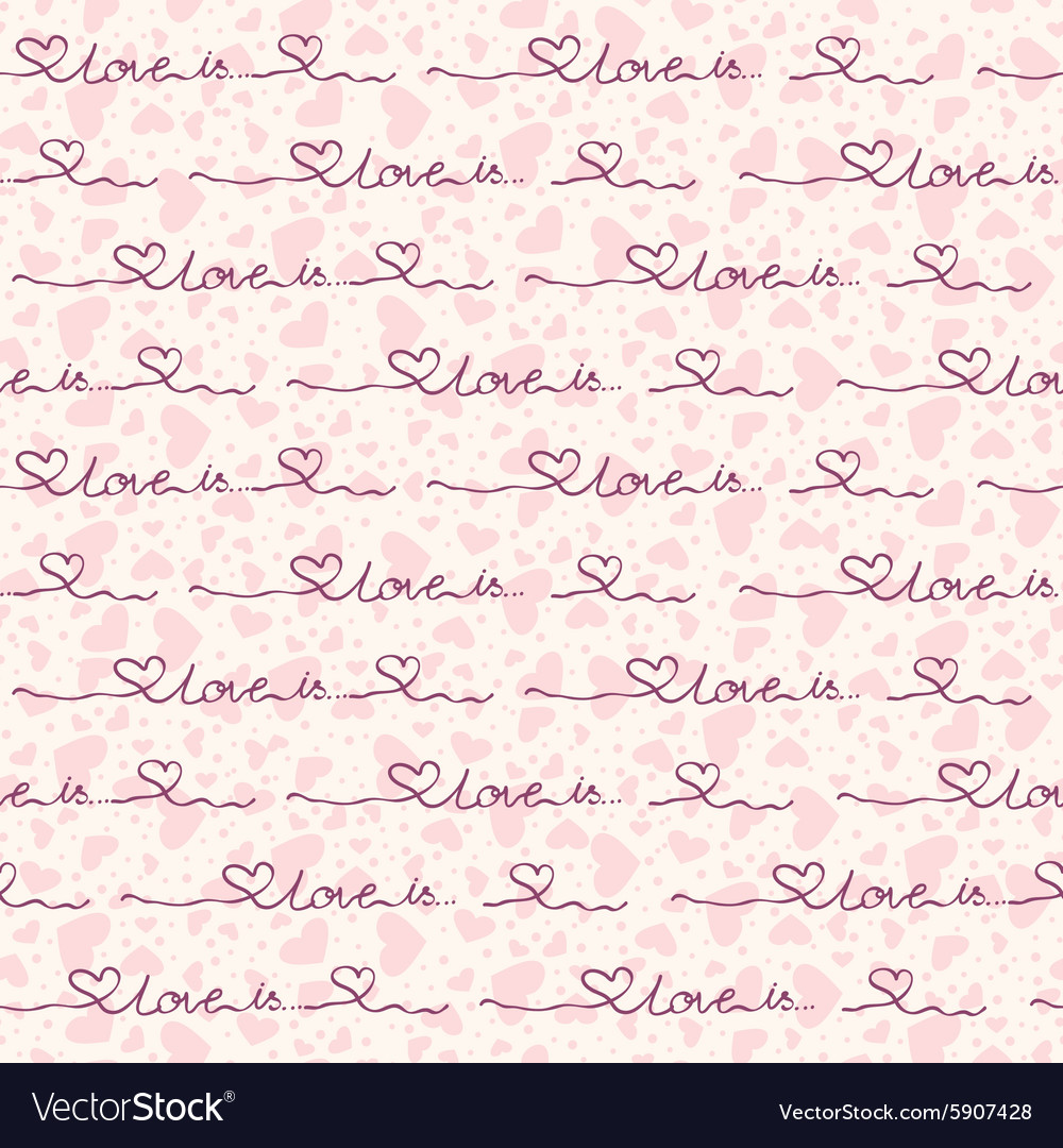 Seamless pattern of hearts