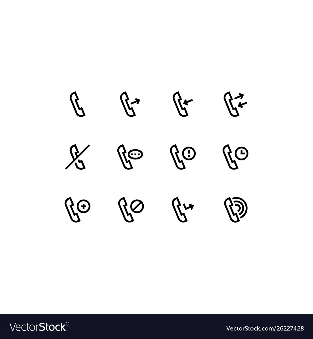 Set call calling outline style icon