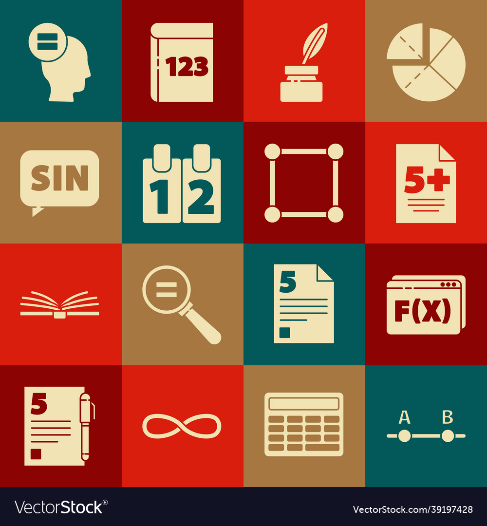 Set graph schedule chart diagram function vector image Set graph schedule chart diagram function