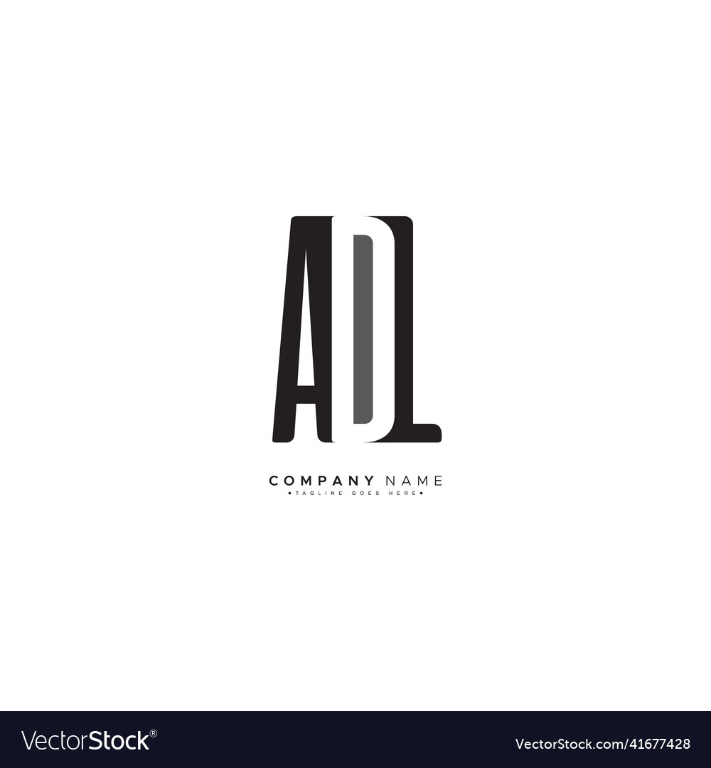 Simple Business Logo For Initial Letter Adl Vector Image