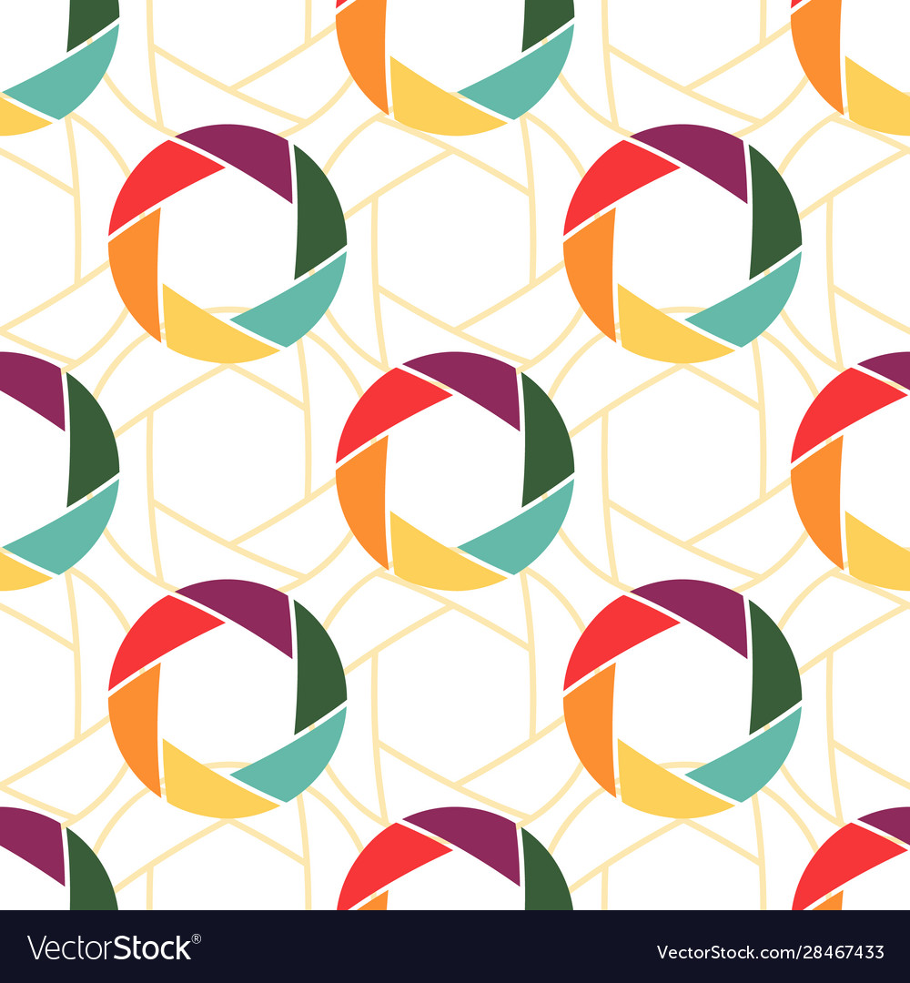 Abstract seamless pattern with aperture isolated Vector Image Abstract seamless pattern with aperture isolated