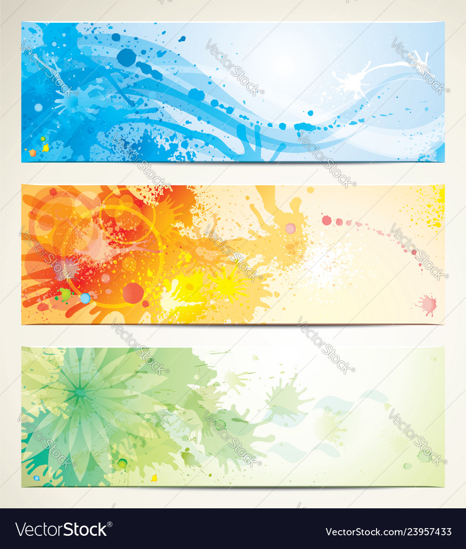 Artistic banners Royalty Free Vector Image - VectorStock