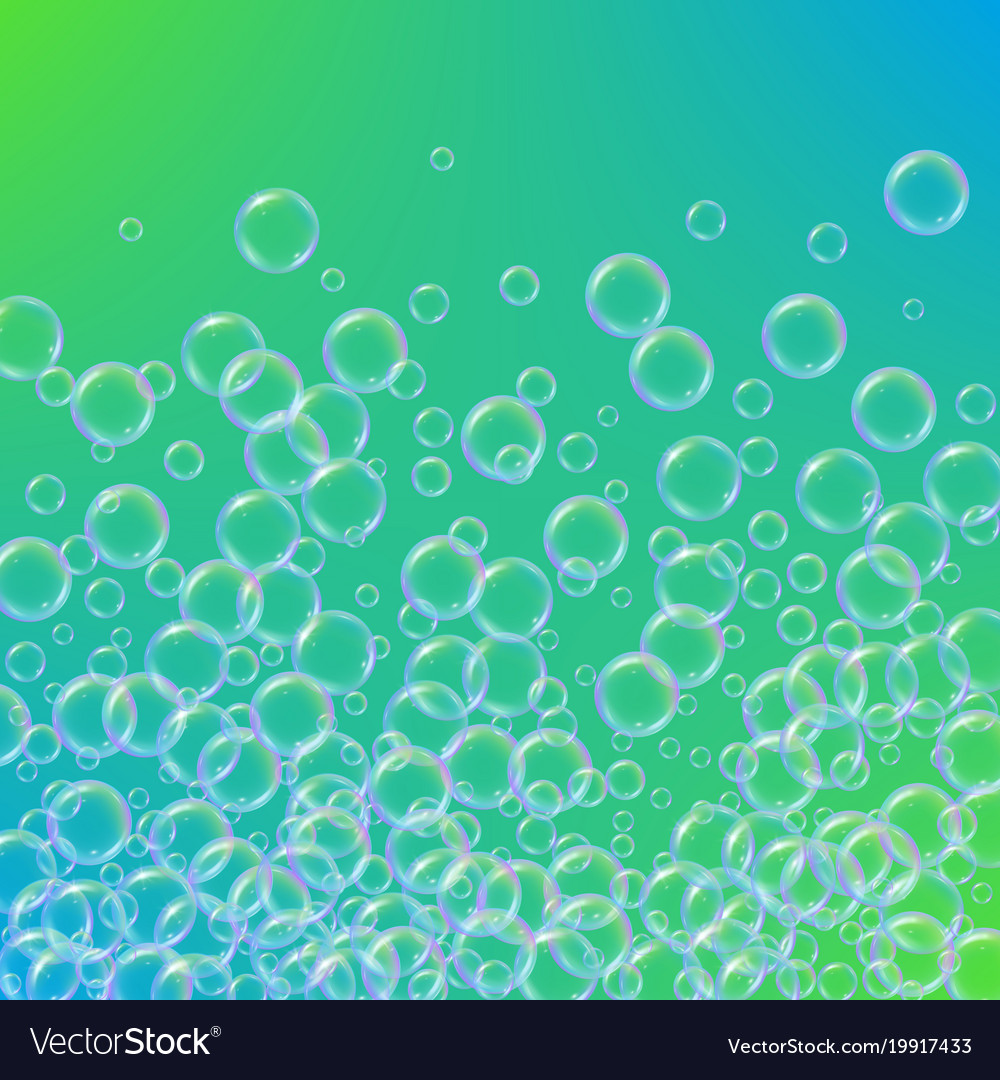 Bath foam on gradient background Royalty Free Vector Image