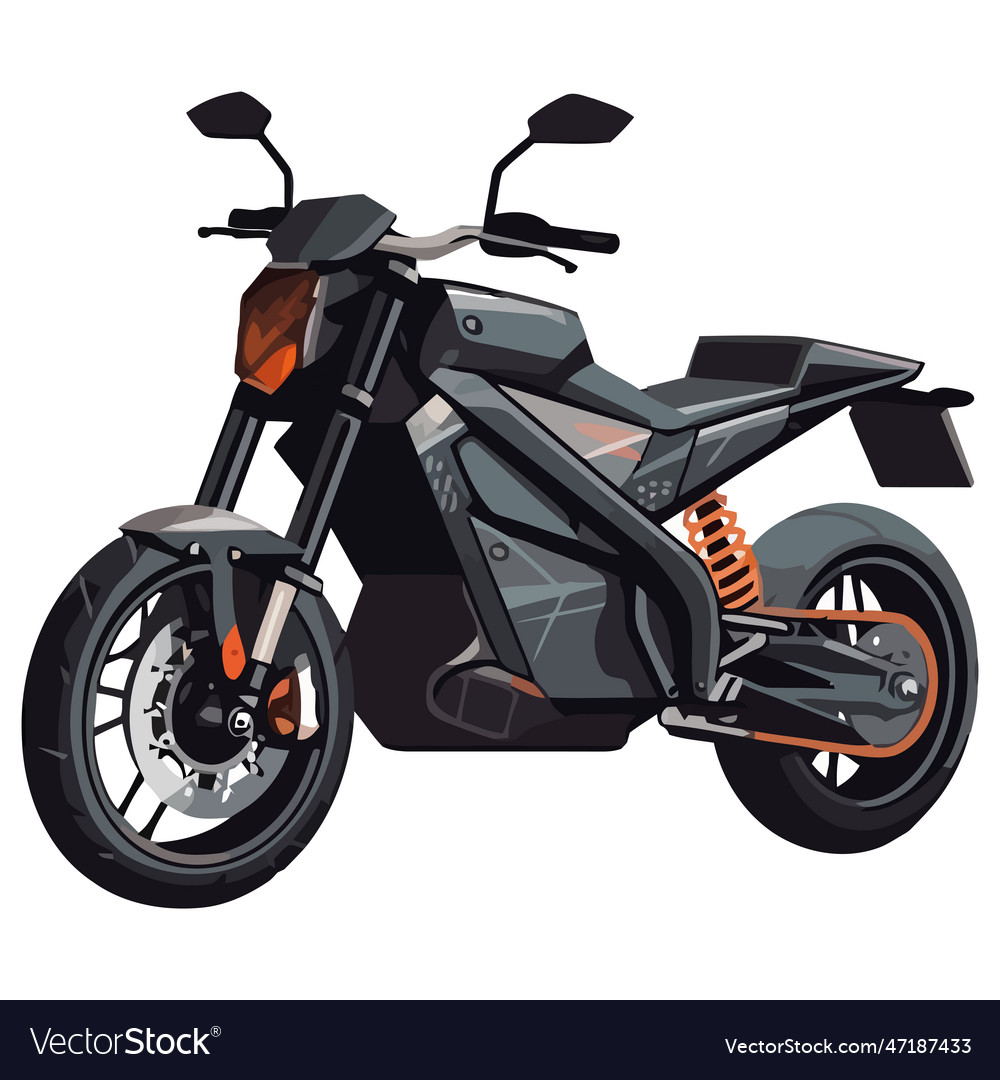 Black motorcycle design Royalty Free Vector Image