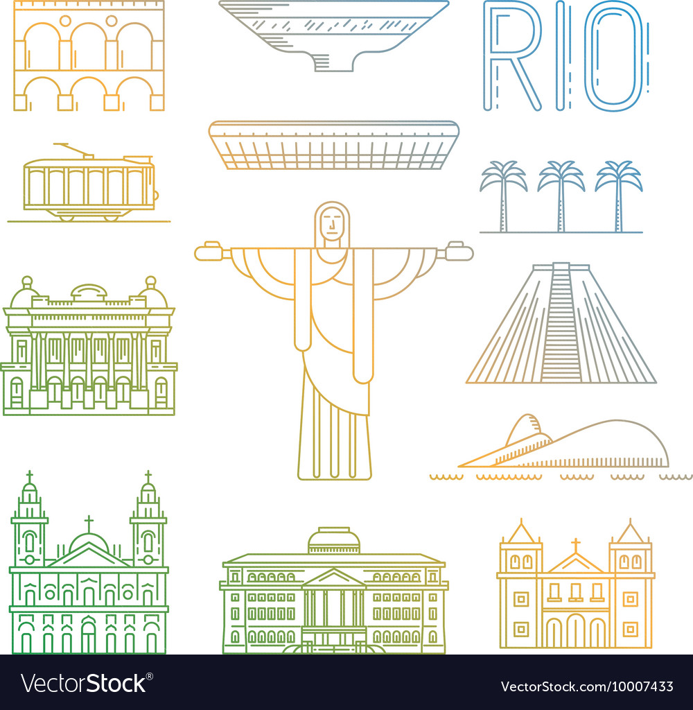 City of rio de janeiro Royalty Free Vector Image