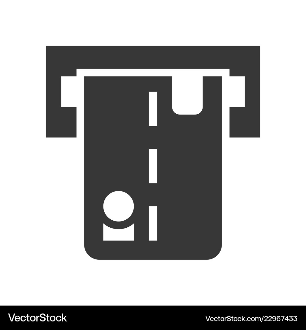 Credit or debit card in atm machine bank Vector Image