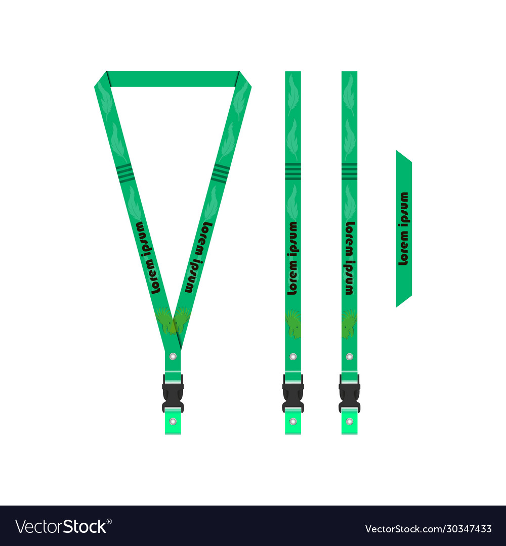 Feather lanyard template for all company Vector Image