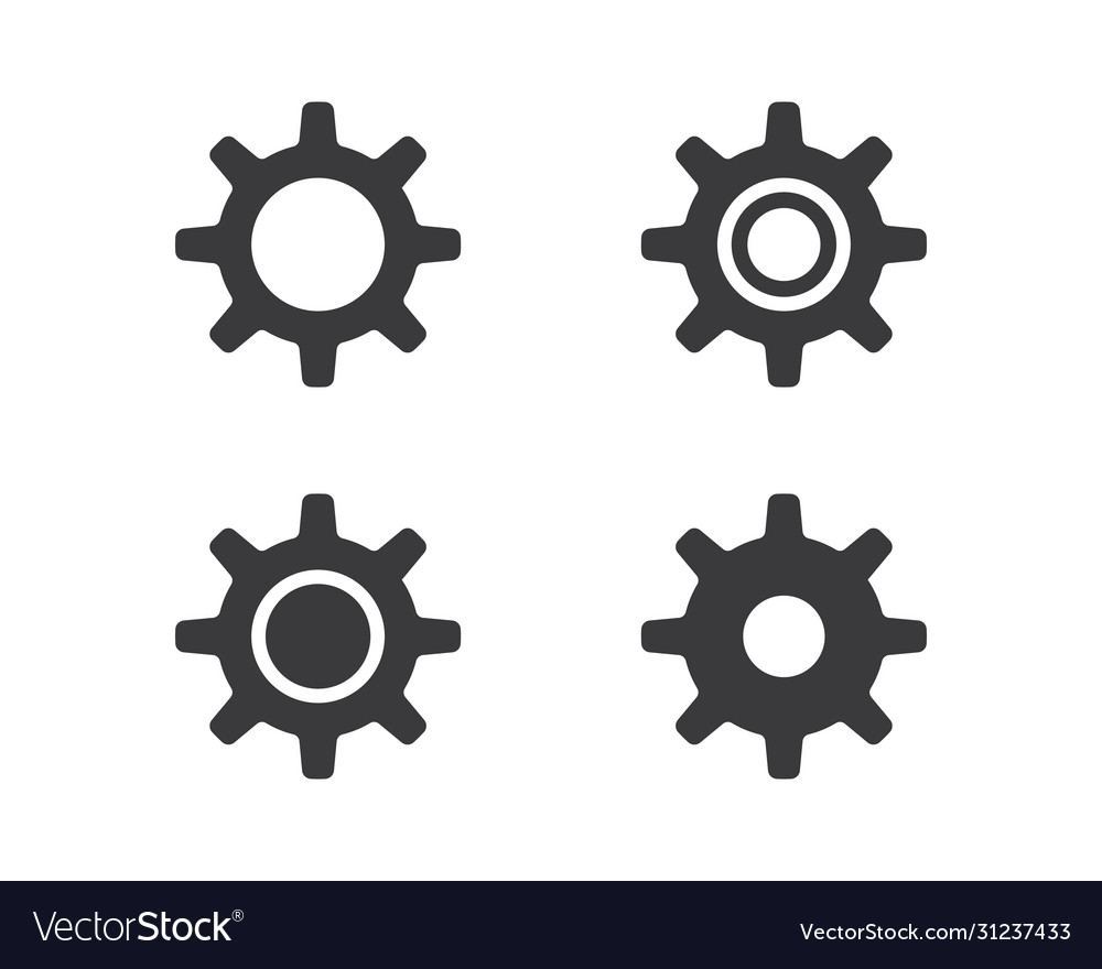 Gear logo template icon Royalty Free Vector Image