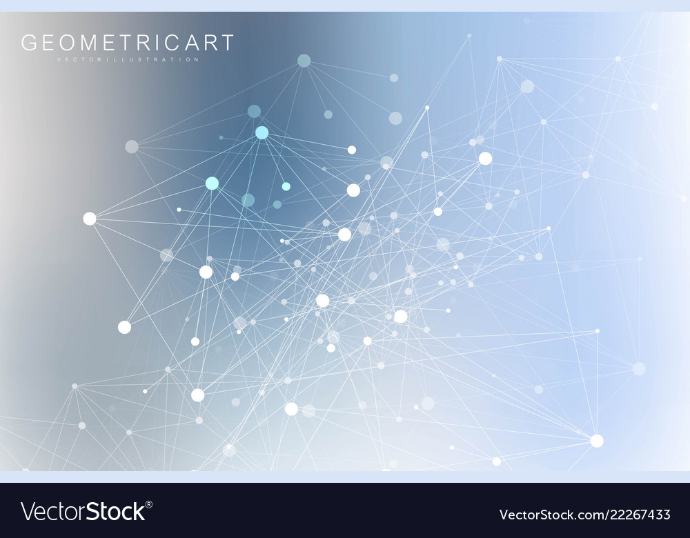 Geometric abstract background with connected line Vector Image Geometric abstract background with connected line