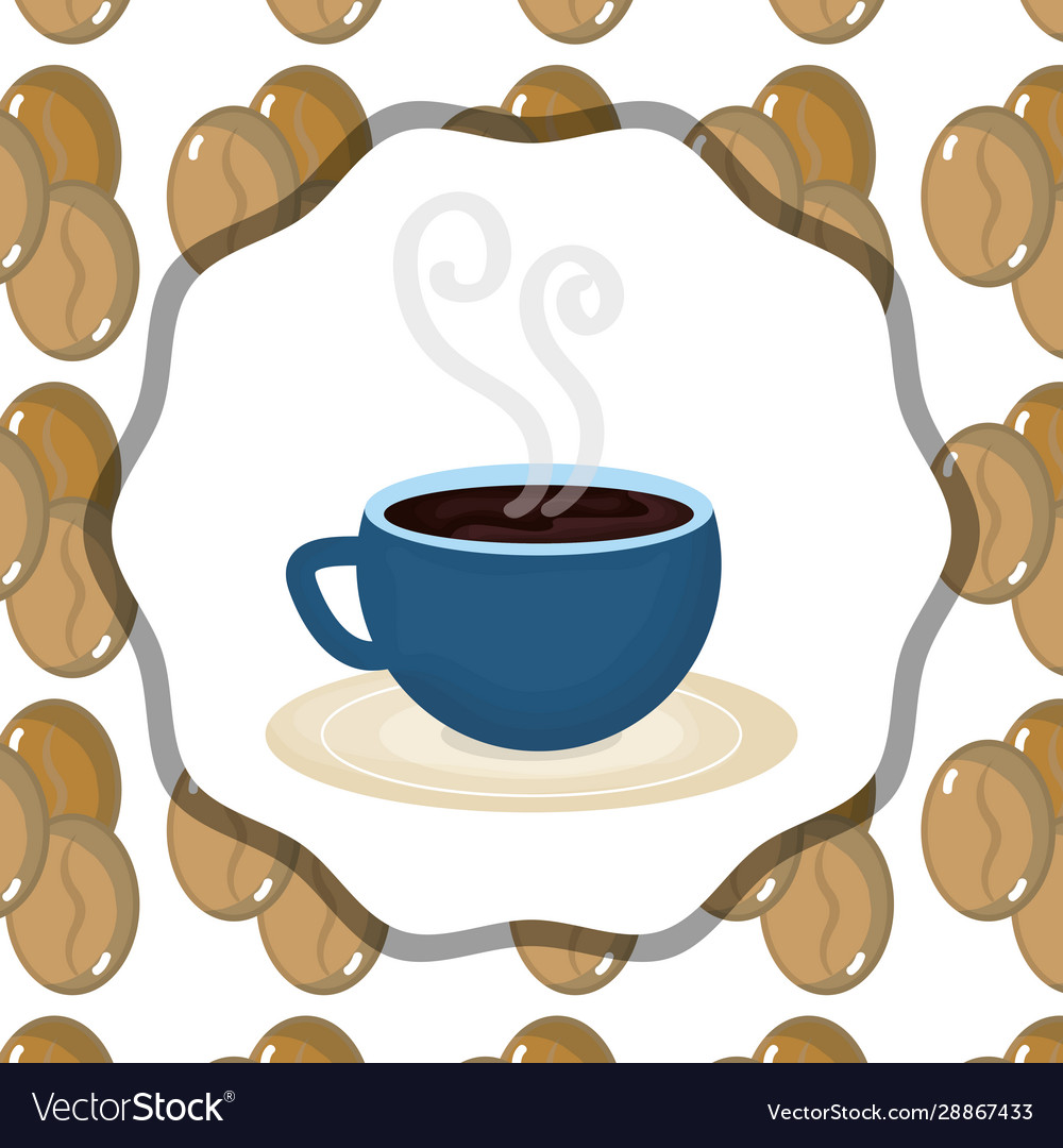 Heiße Tasse Aroma Samen frische Getränke Kaffeezeit