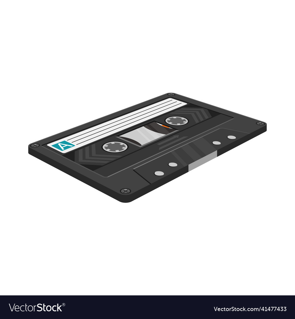Isolated object of cassette and audio sign