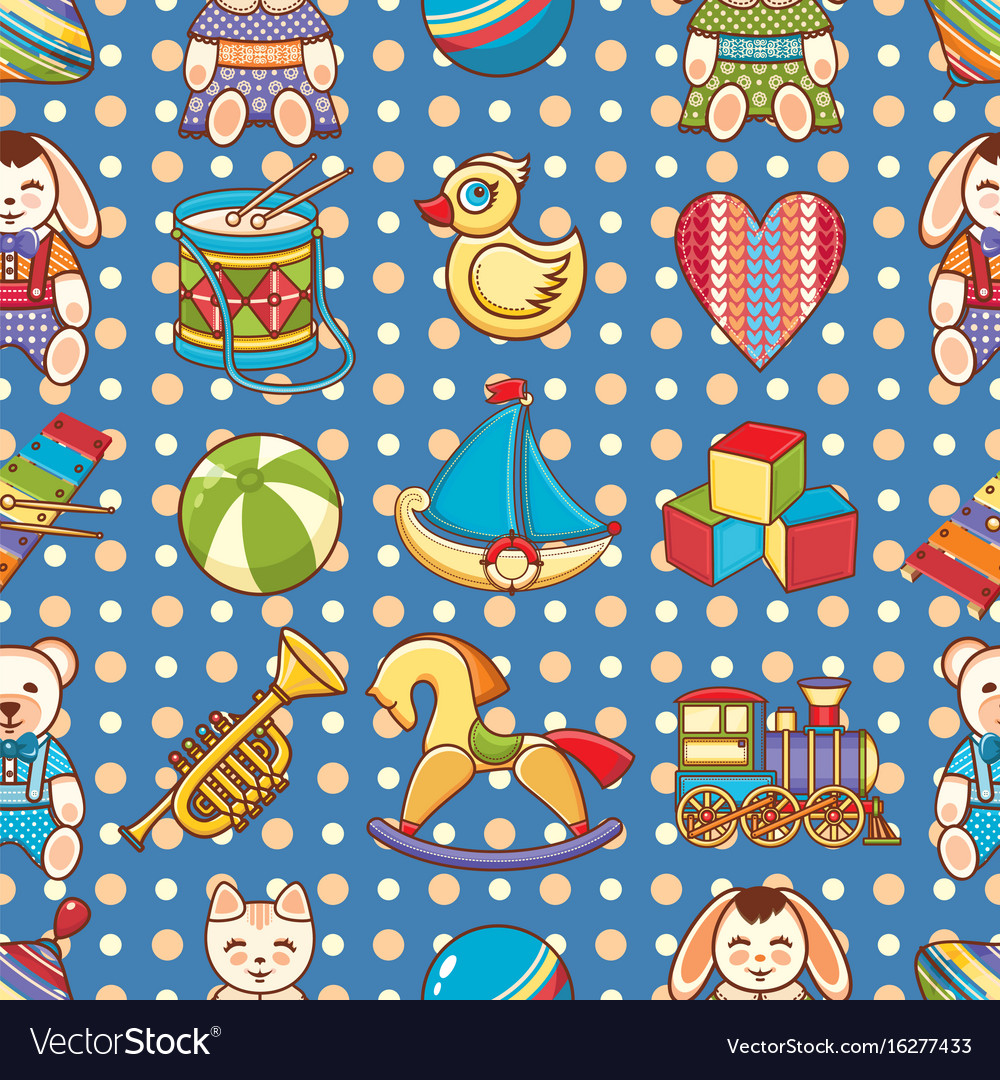 Kid toy seamless pattern design element