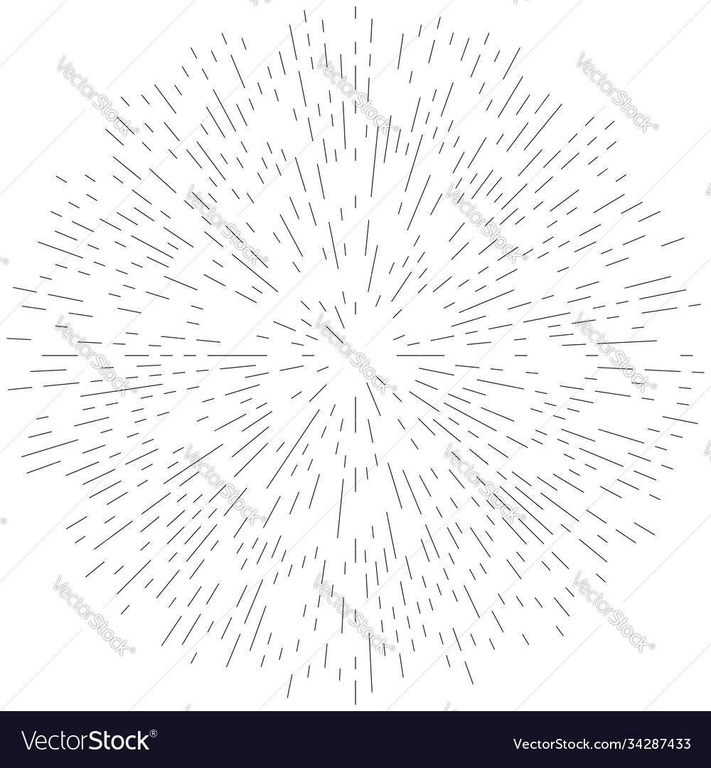 Radial radiating lines abstract burst element vector image Radial radiating lines abstract burst element