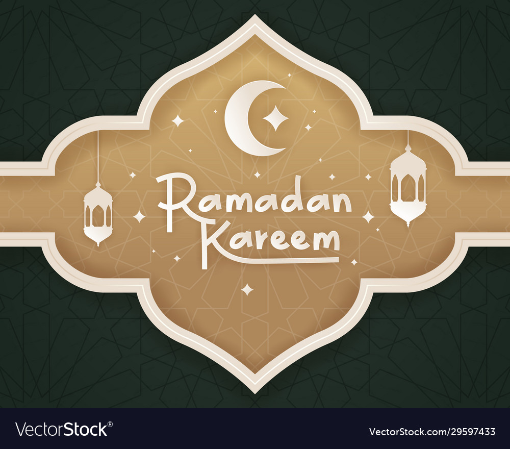 Ramadan Kareem Greeting Royalty Free Vector Image