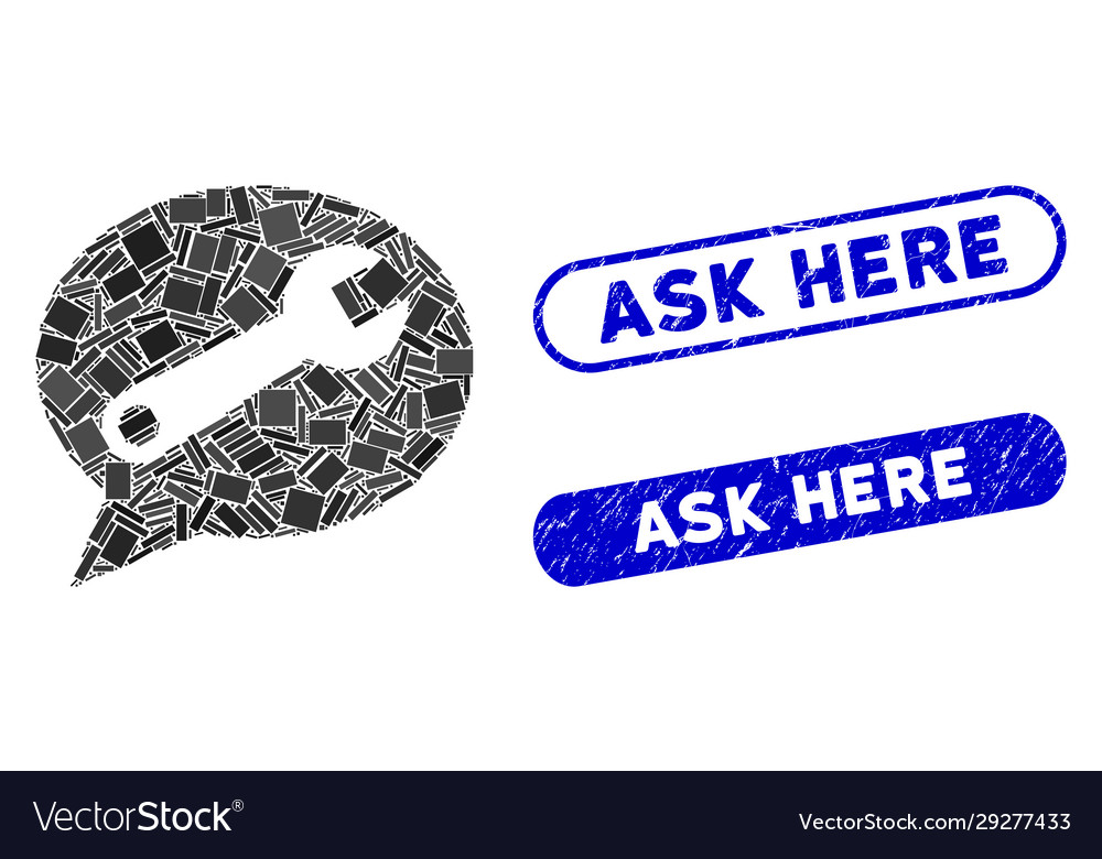 Rectangle collage service message with textured Vector Image Rectangle collage service message with textured