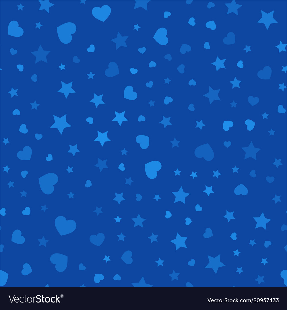 Seamless pattern with hearts and stars
